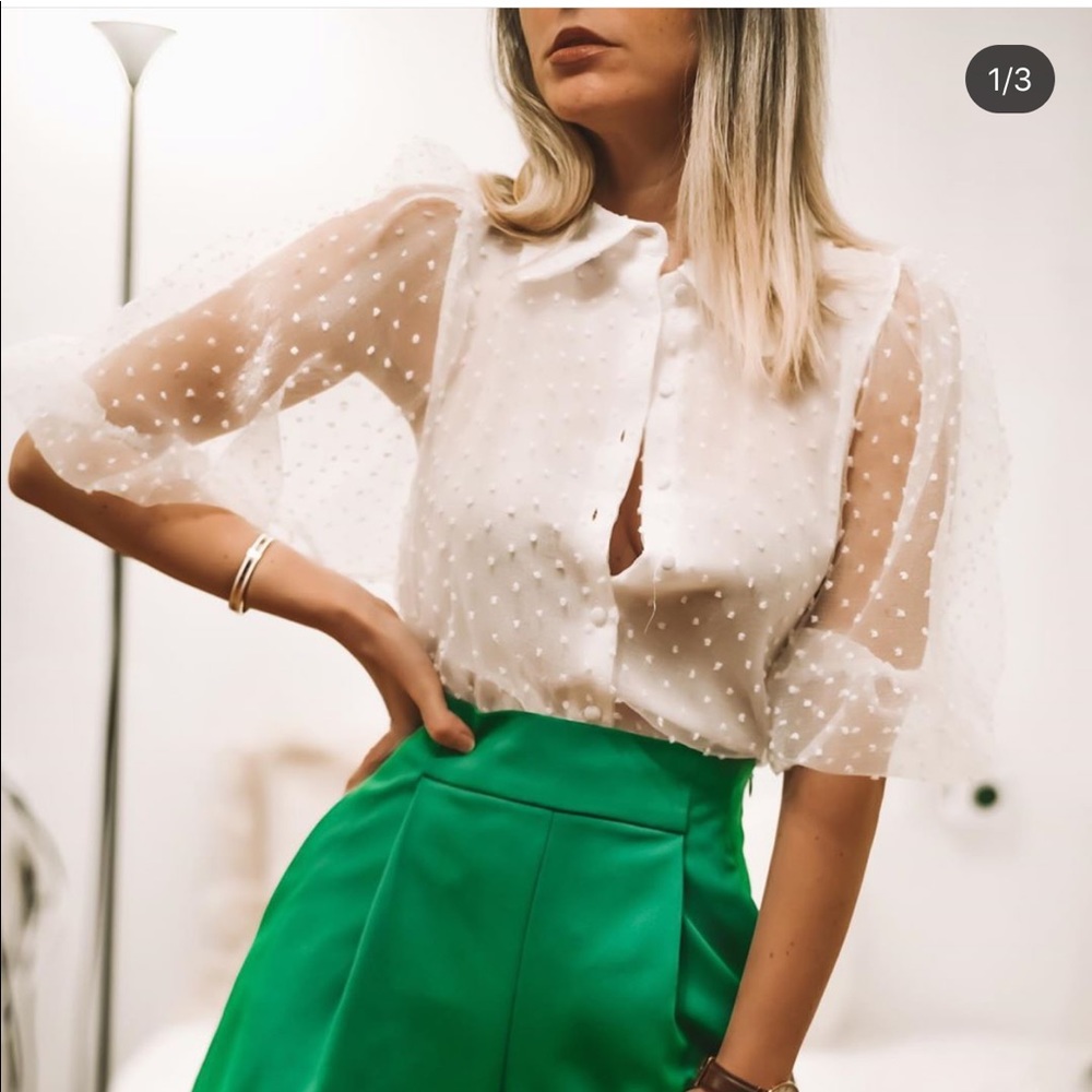 Zara organza sleeves top, bloggers favorite - Picture 15 of 16